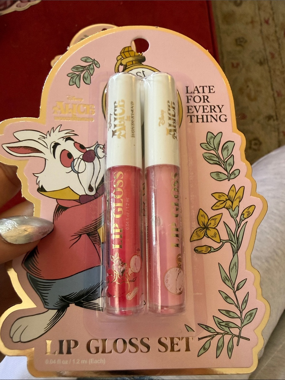 Disney Alice In Wonderland Pink Lip Gloss Duo - Rose & Bubblegum